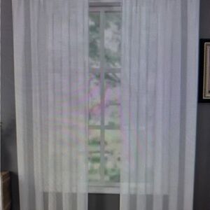 Elegant White Drapes by Home Essentials 4 Panels - 60” x 84”